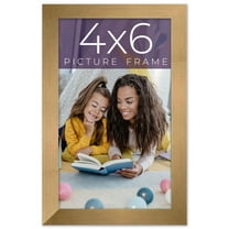 4x6 IN Frame Gold Bronze Solid Wood Picture Frame Width 0.75 Inches | Interior Frame Depth 0.5