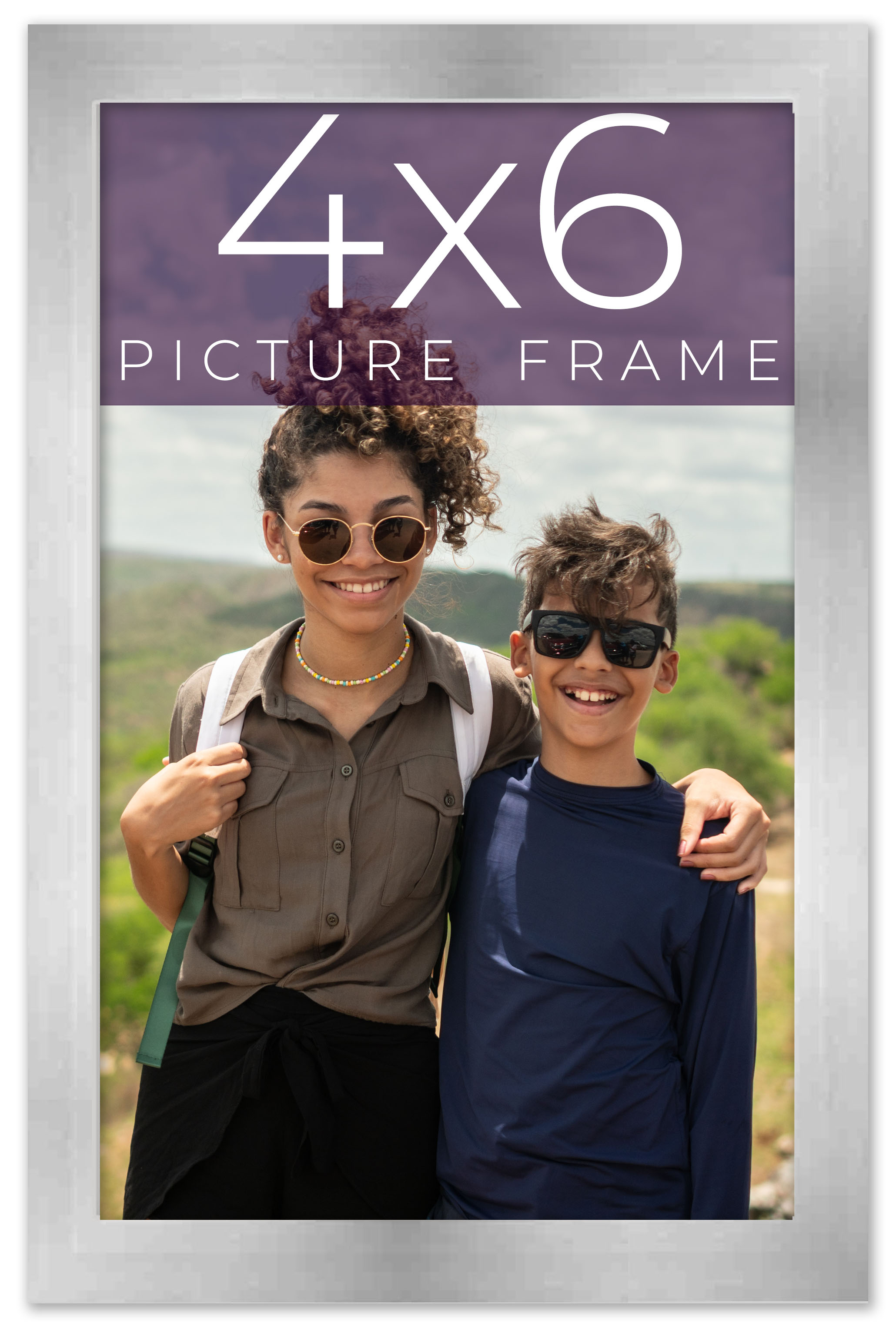 4x6 In Frame Silver Real Wood Picture Frame Width 0.75 inches ...