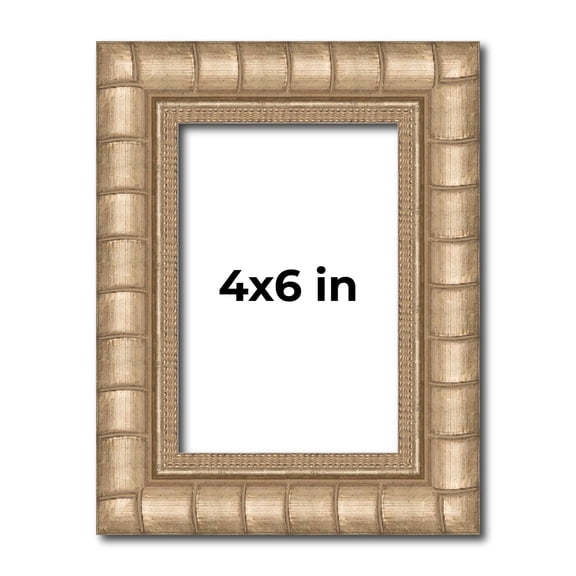 4x6 In Frame Silver Real Wood Picture Frame Width 1.5 inches | Interior Frame Depth 0.5 inches |