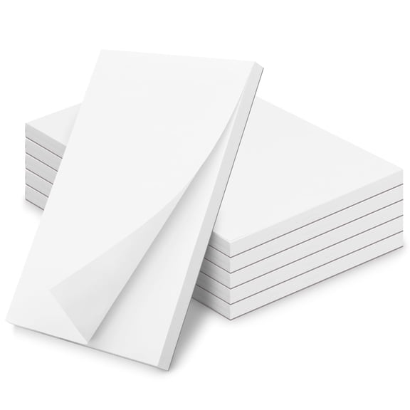 6 Pack 4x6 Inch Note Pads, 50 Sheets Per Pad, Blank Scratch Paper for Writing Lists Ideas, Portable Office Home Use, White