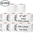 thumbnail image 1 of 4x6 Inch Direct Thermal Labels, 3500 Labels/10 Rolls, Permanent Adhesive Shipping Paper, Ideal for Thermal Printers, Perfect for Mailing Postage Labels, 1 of 8