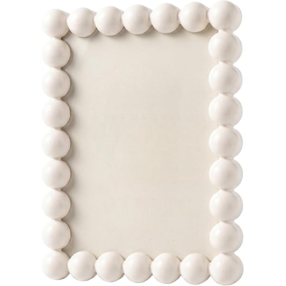 4x6 Inch Green Picture Frame with Beaded Border, Tabletop and Wall Mountable for Home Decor