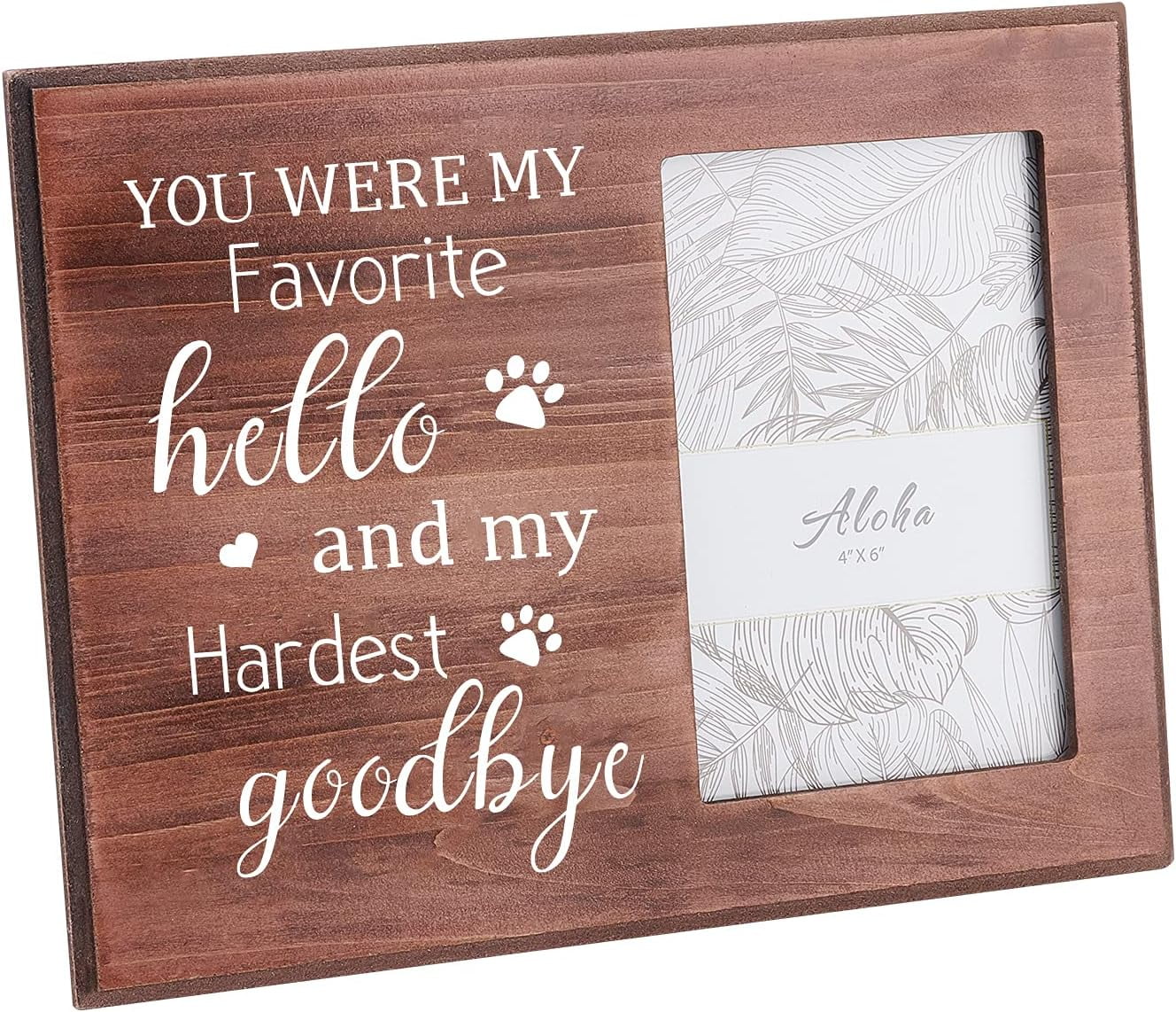 4x6 Inch Picture Frame Pet Memorial Picture Frame with Paw Prints ...