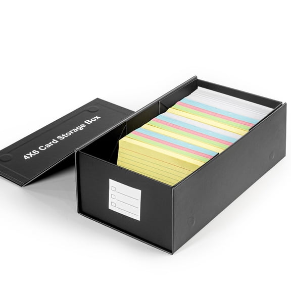 4x6 Index Card Holder Storage Box, 4x6 Recipe Card Organizer 1 Pack