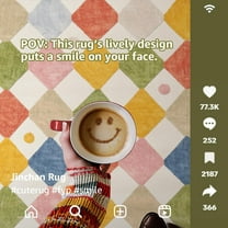 4x6 Kids Washable Indoor Floor Cover Non-Slip Modern Soft Rug with Diamond Circus Design for Nursery, Playroom, Bedroom, and Living Room