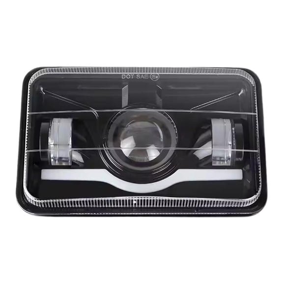 4x6 LED Headlight with High/Low Beam and DRL for Off-Road Motorcycles, 6000K Color Temperature, 45W Power, Polycarbonate Lens and Aluminum Alloy Housing
