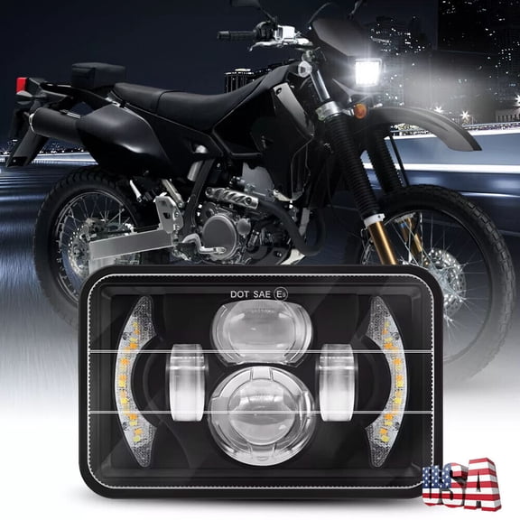 4x6" LED Projector Headlight High Low Sealed Beam DRL For YAMAHA TW200 DT 125 RE