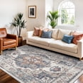 thumbnail image 1 of 4x6 Living Room Area Rugs: Washable Boho Bedside Rugs Non-slip Low Pile Small Carpet For Kitchen Bedroom Non-shedding Floor Mat Office Dining Room(4x6 Brick), 1 of 7