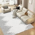 thumbnail image 1 of 4x6 Living Room Rug Washable Bedroom Rugs Neutral Area Rug for Nursery Geometric Striped Carpet Non Slip Stain Resistant Farmhouse Floor Cover White Rug, 1 of 8
