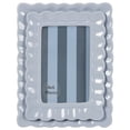 thumbnail image 1 of Sterling & Noble Home – 4x6 Picture Frame – Double Ruffle Light Blue Ceramic Photo Frame, 1 of 16