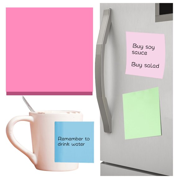 4x6 Memo Pads 3*3 Feet Tearable And Super Sticky Notes Bright Colors 100 Sheets Paper Red