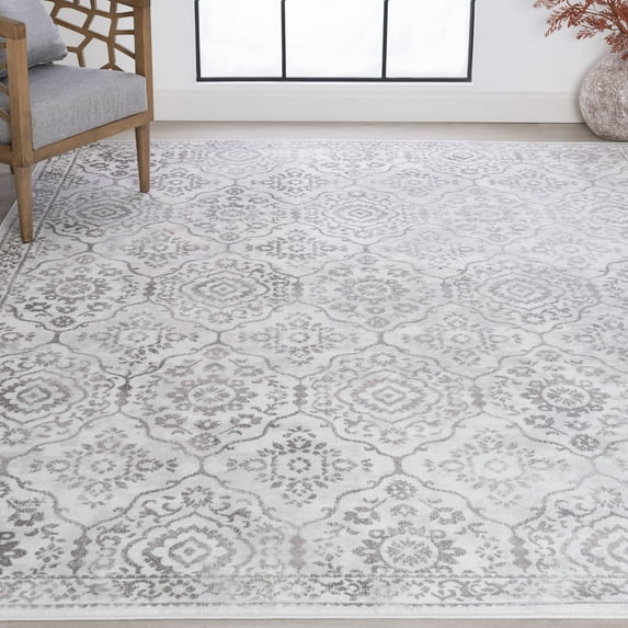 4x6 Modern White Area Rugs for Living Room | Bedroom Rug | Dining Room Rug | Indoor Entry or Entryway Rug | Kitchen Rug | Alfombras para Salas 4' x 5'3''