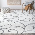 thumbnail image 1 of Bliss Rugs Transitional Floral 4' x 5'3'' White and Gray Polypropylene Indoor Area Rug, 4' x 5'3'', 1 of 10