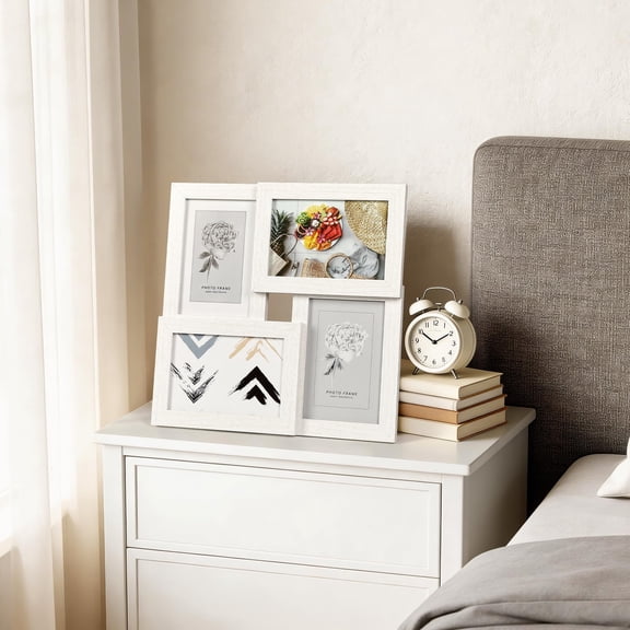 4x6 Multi Photo Frames Set – Collage Wall Decor with Glass Front – Family, Wedding, or Gallery Display