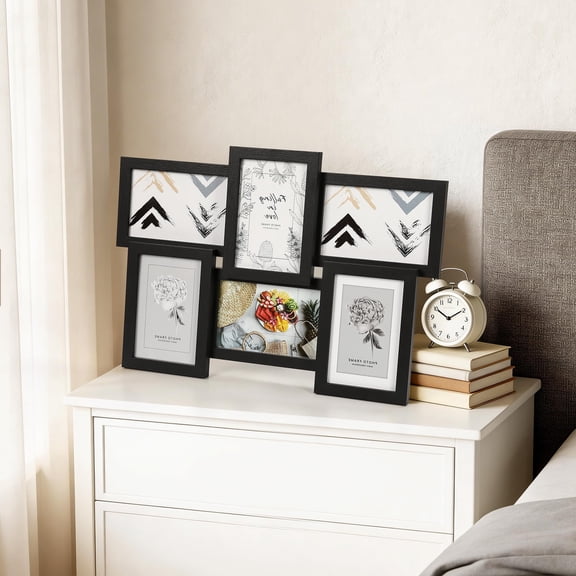 4x6 Multi Photo Frames Set – Collage Wall Decor with Glass Front – Family, Wedding, or Gallery Display