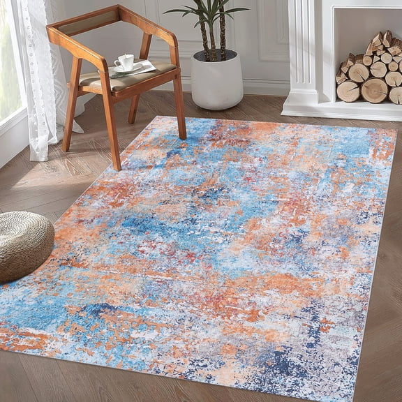 4x6 Non-shedding Area Rug, Washable, Non-slip, Low-pile For Bedroom, Kitchen, Living Room, Dining Room - Versatile And Enchanting Beautiful