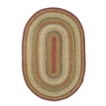 thumbnail image 1 of 4x6' Oval Jute Braided Rugs, Mustard Seed Red & Green, Suitable for Kitchen, Living Room, Bedroom, Vintage Area Rug, Colorful Jute Braided Rug for Entryway. Country & Primitive Reversible Rug, 1 of 5