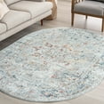 thumbnail image 1 of 4x6 Oval Traditional Silver Oval Area Rugs for Living Room | Bedroom Rug | Dining Room Rug | Indoor Entry or Entryway Rug | Kitchen Rug | Alfombras para Salas 4' x 6' Oval, 1 of 5