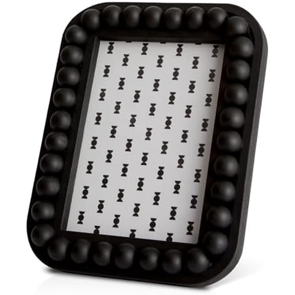 4x6 Picture Frame with 3D Wood Beads, 9x7 Inch Raised Tactile Tabletop Frame for Family Photos, Matte Black Vintage Modern Home Decor Gift for Wedding Anniversary Housewarming Friends