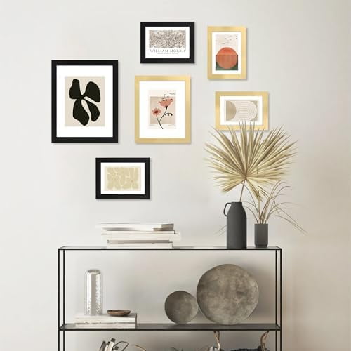 4x6 Picture Frame (4 Pack, Black), Made of Real Glass and Wooden Frame - Display Pictures 3.5x5 with Mat or 4x6 Without Mat, 4 by 6 Photo Frames TableTop Display and Wall Mounting