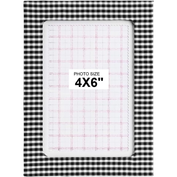 4x6 Picture Frame, Colourful Family Picture Frame for Wall, Checker  Fabric Picture Frames for Tabletop Display , , Birthday, Wedding,  Decoration()