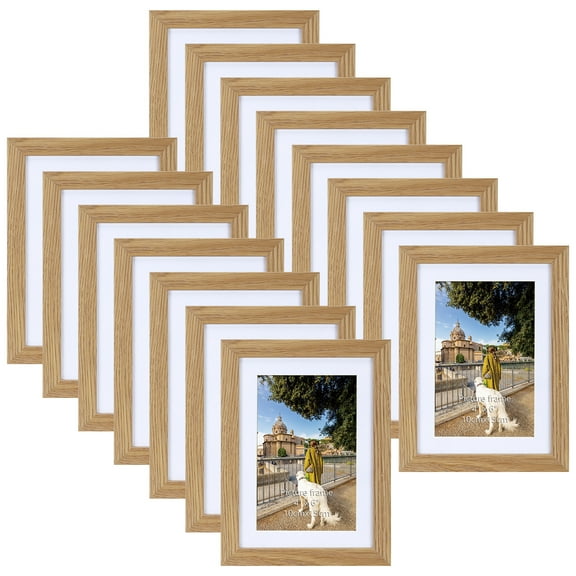 4x6 Picture Frame Set of 15, Multi Brown 4 by 6 Photo Frames Bulk for Wall or Tabletop Display