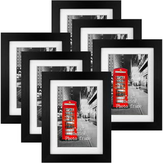 Spepla 4x6 Picture Frame Matted to 4x6 Photo or 5x7 without Mat, 4 Pack  Wooden Frames