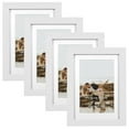 4x6 Picture Frame, White Photo Frame for Photo 5x7 Without Mat or 4x6 with Mat for Wall Display