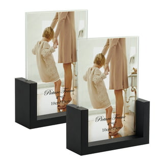 Double-Sided Photo Frames - Glass and Wood - Brown - Natural