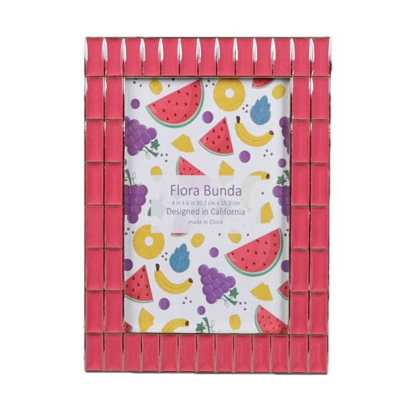 4x6 Pink Double Brick Edge Zinc Frame
