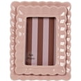 thumbnail image 1 of Sterling & Noble Home – 4x6 Picture Frame – Double Ruffle Pink Ceramic Photo Frame, 1 of 13