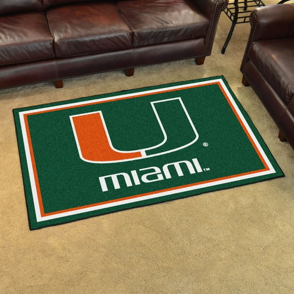 4x6 Rug - Hurricanes University of Miami 44"x71"