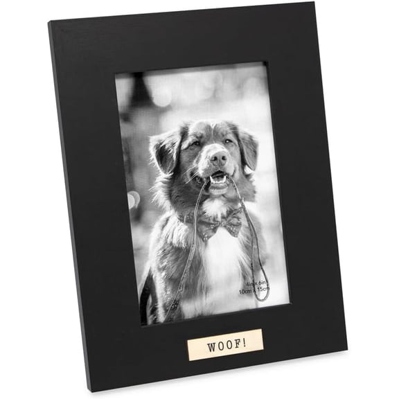 4x6  Sentiments  ! Picture Frame, Vertical Keepsake Photo Frame with Easel and a  Tabs for Tabletop, Desktop & Wall Display, (Black, 4x6)