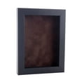 thumbnail image 1 of 4x6 Shadow Box Frame Black Wood | With a 3/4" Usable Display Depth | Includes a Brown Real Suede, 1 of 5