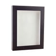 thumbnail image 1 of 4x6 Shadow Box Frame Brown Walnut Wood | With a 3/4" Usable Display Depth | Includes a White Real, 1 of 5