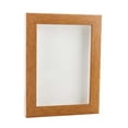 thumbnail image 1 of CustomPictureFrames 4x6 Light Brown Wood Shadow Box Frame with White Backing, 1 of 6