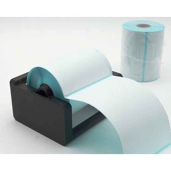 4x6 Shipping Label Roll Holder for Rollo, MUNBYN, Zebra Printers Made in the USA, PLA Plastic Build, Compact Desk Design, Smooth Label Feeding, Reusable Dispenser