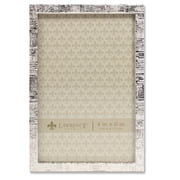 4x6 Silver Metal Picture Frame with Linen Pattern