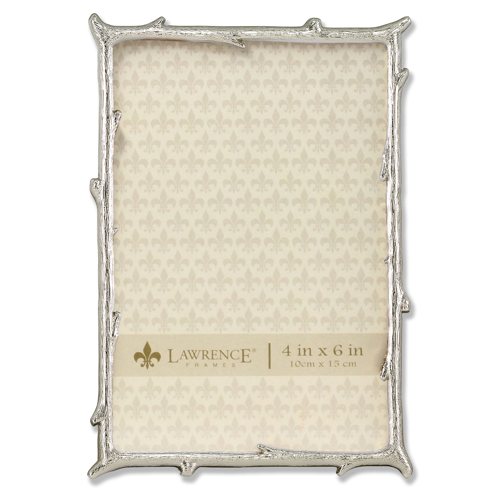 4x6 Silver Polished Metal Branch Design Tabletop and Wall Frame