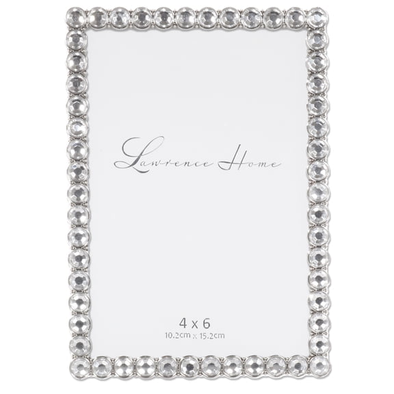 4x6 Silver Metal Sparkle Frame - Clear Brilliance