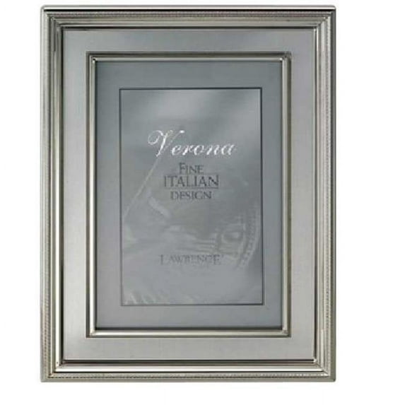 4x6 Silver Plated Metal Picture Frame - Brushed Silver Inner Panel