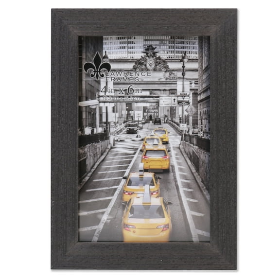 4x6 Soho Black Wood Grain Frame