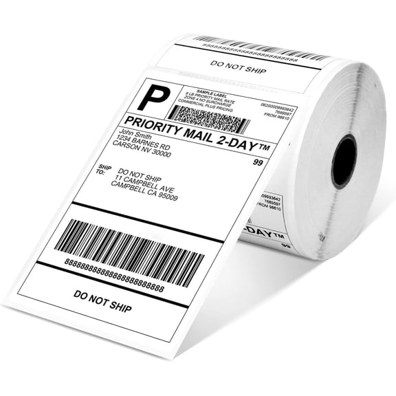 4x6 Thermal Labels, Shipping Address Label (Pack of 500 4x6 Roll Labels) - Compatible with , ASprink, , , Zebra, and Other Shipping Label Printers