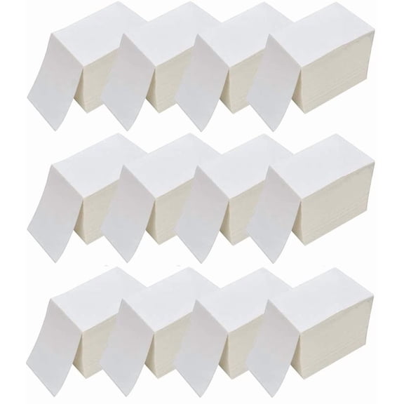 4x6 Thermal Printer Labels 12000 Fanfold for Shipping FedEx USPS UPS, Compatible Zebra Rollo Munbyn, 12 Stacks