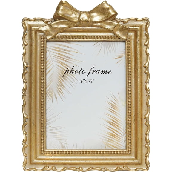 4x6 Vintage Picture Frame, Gold Antique Ornate Picture Frame, Victorian Retro Decorative Photo Frames for Tabletop & Wall, Baroque Home Decor Frames, Idea Gift