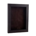 thumbnail image 1 of 4x6 Walnut Shadowbox Frame - Interior Size 4x6 with 3/4" Usable Depth - Brown Acid-Free Suede Backing, 1 of 5