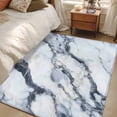 thumbnail image 1 of 4x6 Washable Area Rug, Grey White Marble Non-Slip Rectangle Rug for Living Room Office, Abstract Marble Stone Nature Modern Indoor Accent Floor Mat for Home Decor, 1 of 9