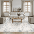 thumbnail image 1 of 4x6 Washable Rug, Non-Slip, Stain-Resistant Low-Pile Farmhouse Modern Rug for Dining Room, Living Room, Bedroom -Blue, 1 of 6