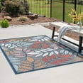 thumbnail image 1 of 4x6 Water Resistant, Indoor Outdoor Rugs for Patios, Front Door Entry, Entryway, Deck, Porch, Balcony | Outside Area Rug for Patio | Black, Floral | Size: 3'10'' x 5'3'', 1 of 9