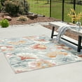 thumbnail image 1 of 4x6 Water Resistant, Indoor Outdoor Rugs for Patios, Front Door Entry, Entryway, Deck, Porch, Balcony | Outside Area Rug for Patio | Gray, Floral | Size: 3'10'' x 5'3'', 1 of 9